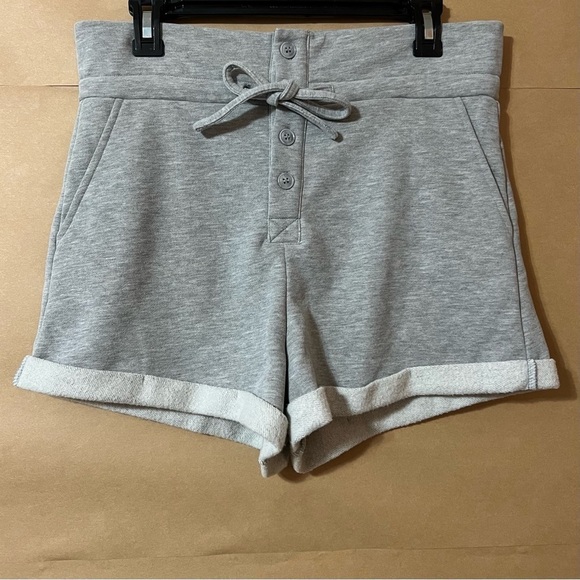 Lovers + Friends | Meghan Sweat Shorts High Waisted Button Fly Pull-On Size S - Picture 1 of 12